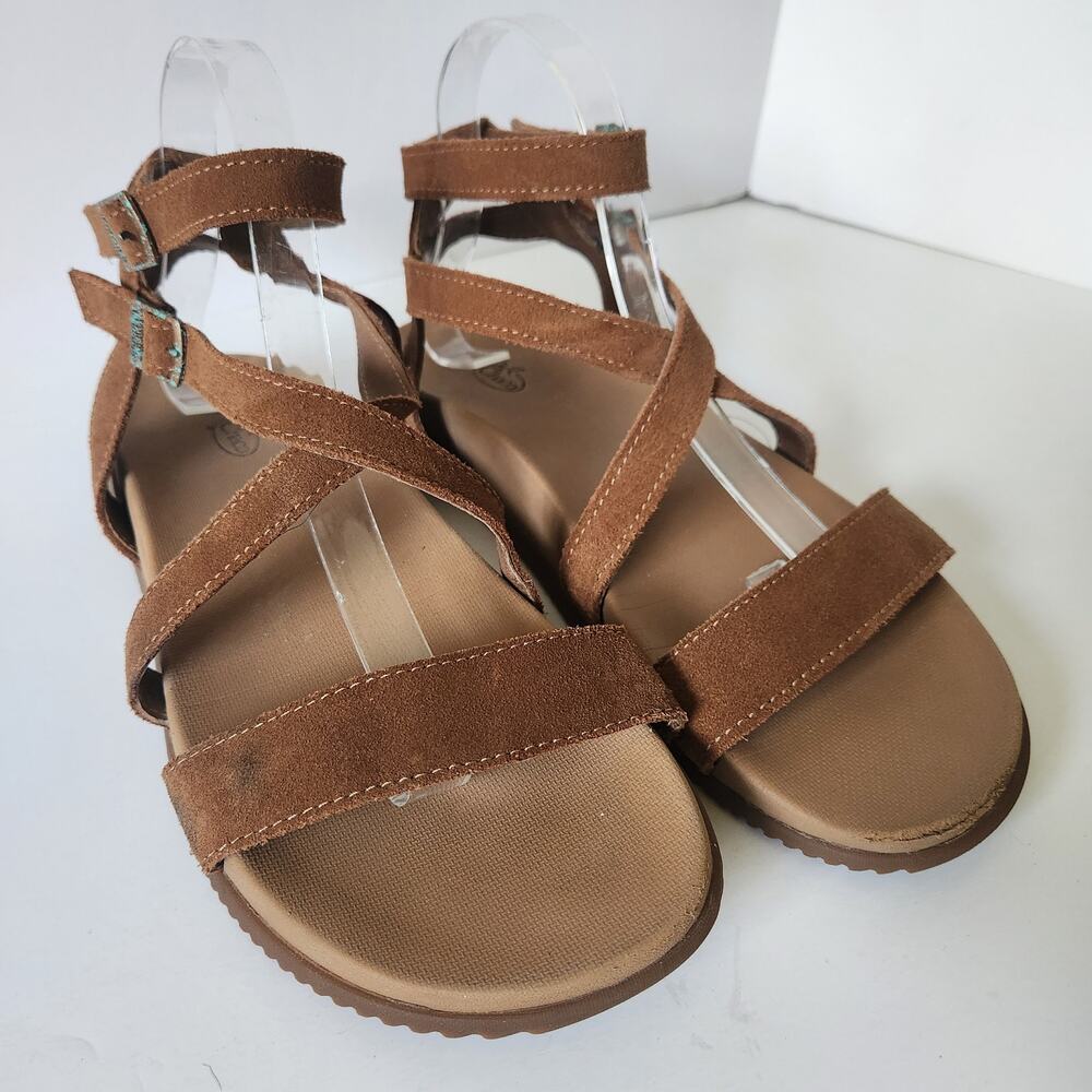 Chaco Rose Brown Suede Gladiator Strappy Sandals Women JCH107812 Buckle SZ 10 - Picture 3 of 15